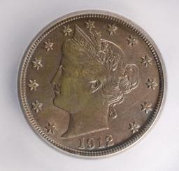 1912-D LIBERTY NICKEL, SEGS BU