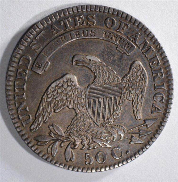 1831 BUST HALF DOLLAR, AU+  TONING