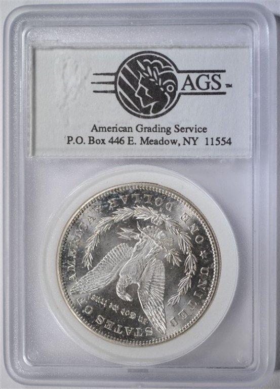 1878-S MORGAN DOLLAR, AGS CH/GEM BU PL