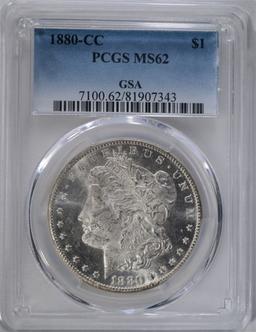 1880-CC MORGAN DOLLAR PCGS MS62 GSA