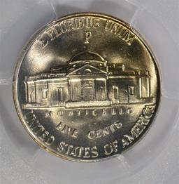 1942-P SILVER JEFFERSON NICKEL PCGS MS67 FS TYPE 2