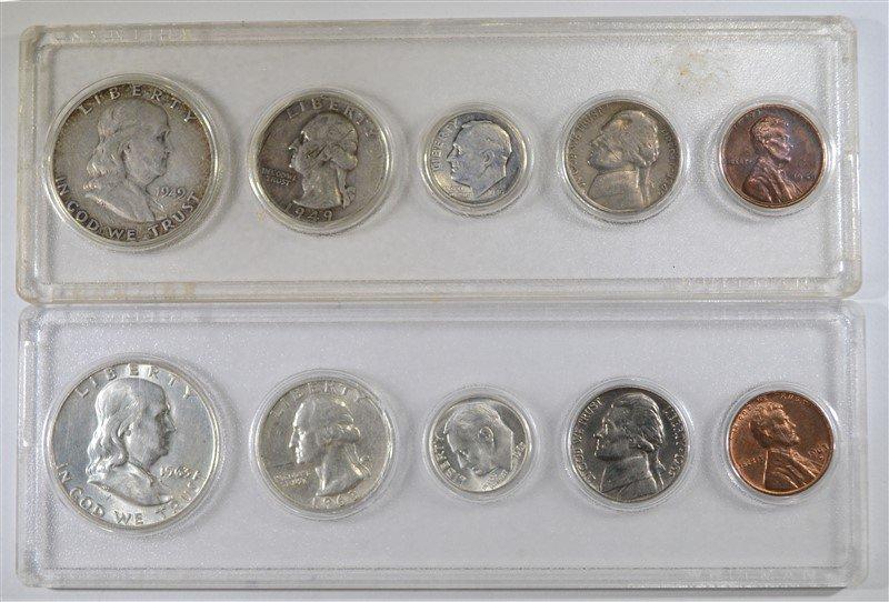 12 - SILVER YEAR SETS; 1949 CIRC,