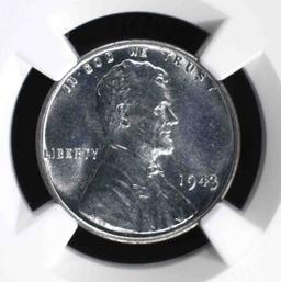 1943 LINCOLN "STEEL" CENT, NGC MS-67