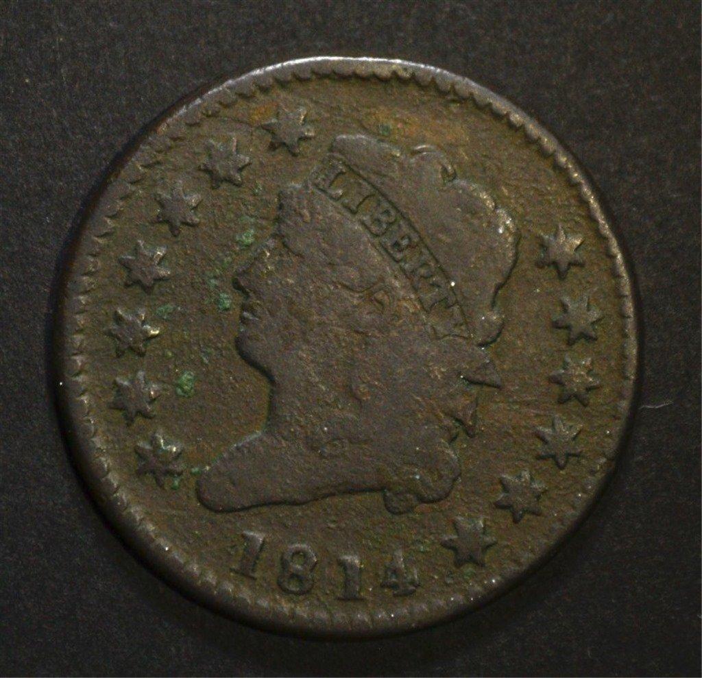 1814 CLASSIC HEAD LARGE CENT, VG porosity