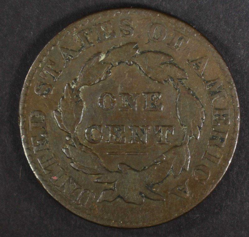 1828 LARGE CENT, VG+