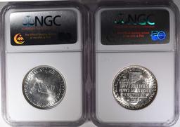 NGC GRADED COMMEM HALF DOLLAR LOT: