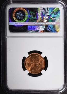 1945-D LINCOLN CENT, NGC MS-67 RED