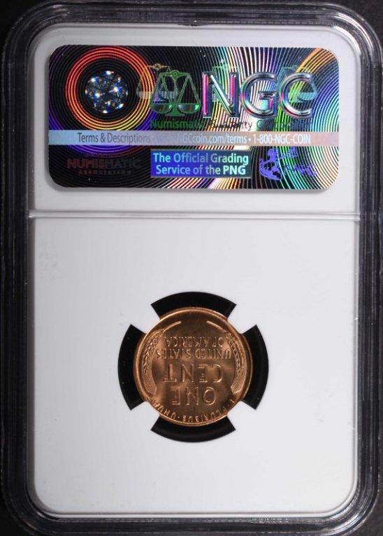 1937 LINCOLN CENT, NGC MS-67 RED