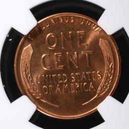1938-D LINCOLN CENT, NGC MS-67 RED
