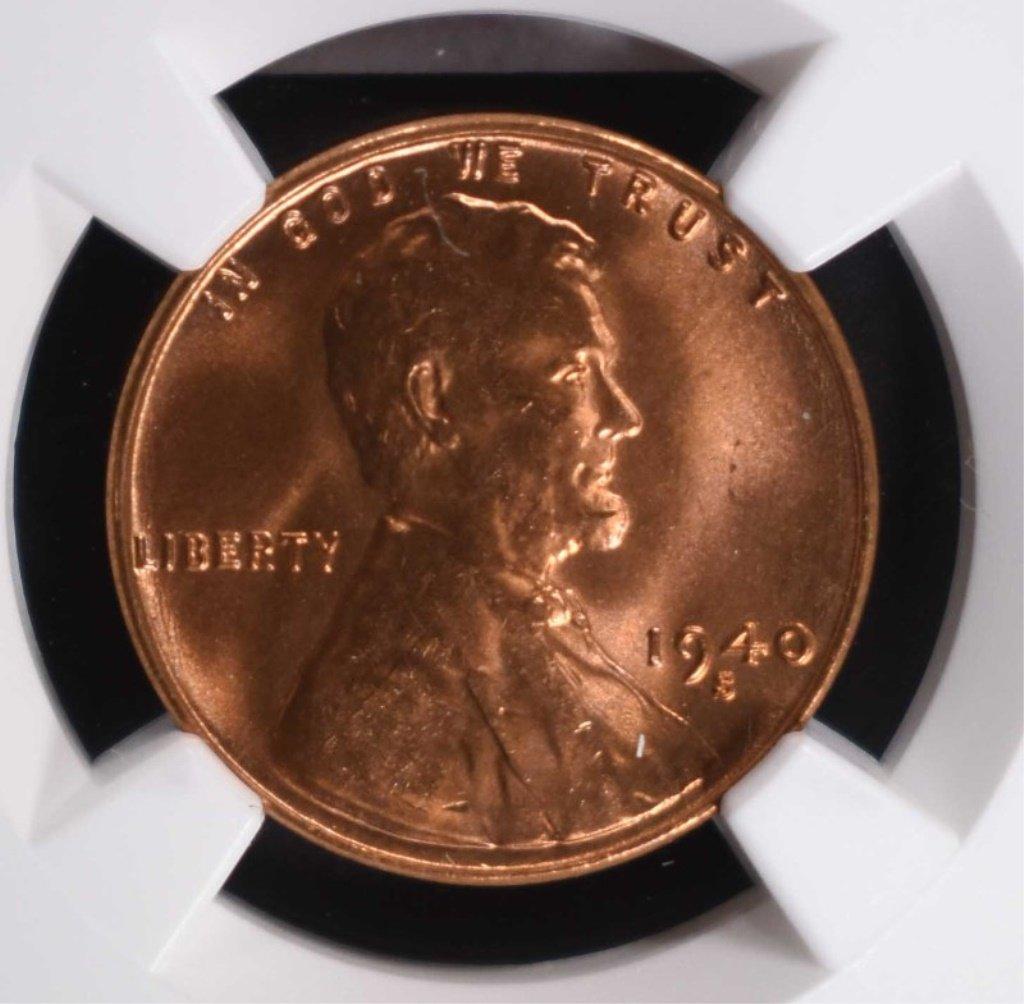 1940-S LINCOLN CENT, NGC MS-67 RED