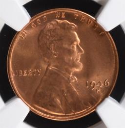 1946-S LINCOLN CENT, NGC MS-67 RED