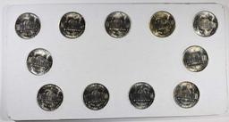 BU SET OF JEFFERSON SILVER WAR NICKELS