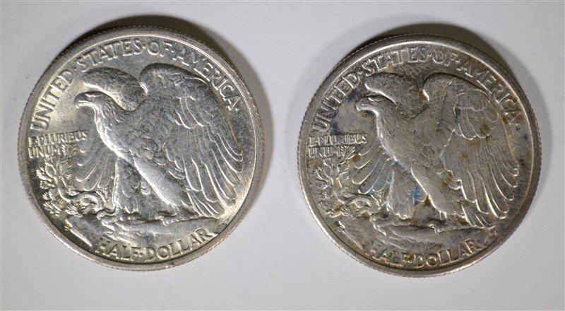 2-1945-S WALKING LIBERTY HALF DOLLARS, CH BU