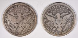 1897-O & 1897-S BARBER QUARTERS G-VG