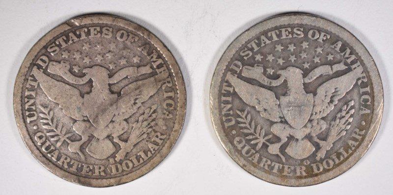 1897-O & 1897-S BARBER QUARTERS G-VG