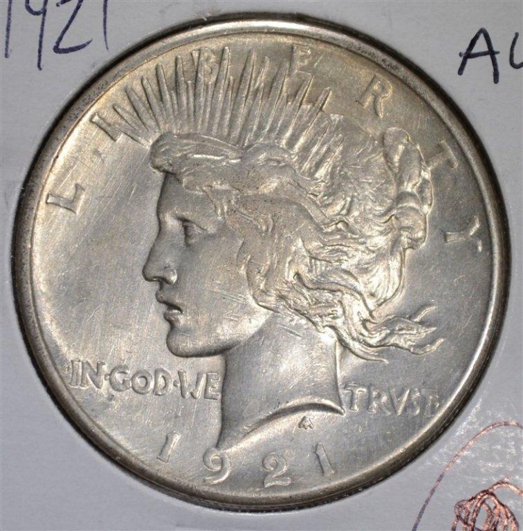 1921 PEACE DOLLAR AU