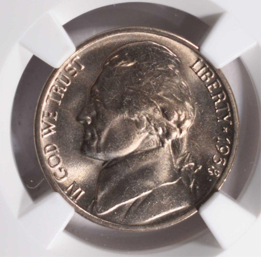 1938 JEFFERSON NICKEL, NGC MS-66 FULL STEPS