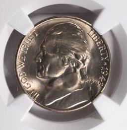 1943-S JEFFERSON NICKEL, NGC MS-67 FULL STEPS RARE