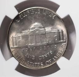 1947-S JEFFERSON NICKEL, NGC MS-66 FULL STEPS RARE