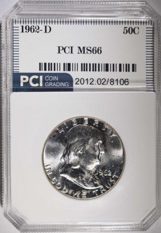 1962-D FRANKLIN HALF DOLLAR PCI SUPERB