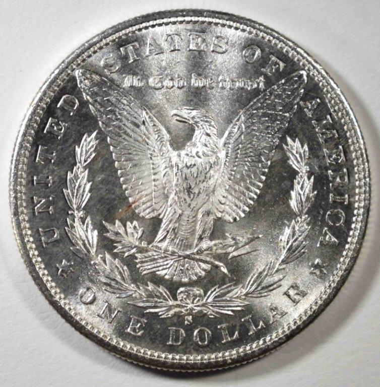 1881-S MORGAN DOLLAR, CH BU FLASHY