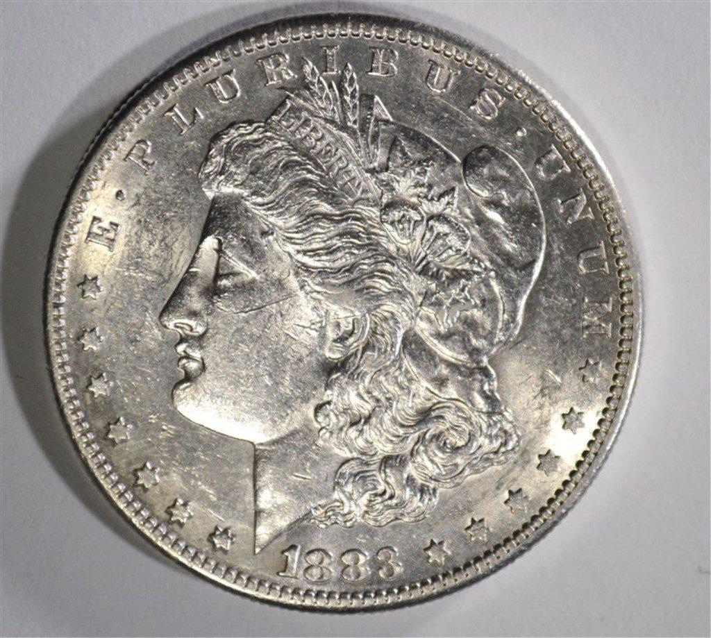 1883-S MORGAN DOLLAR AU/BU FLASHY