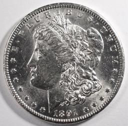 1891-CC MORGAN SILVER DOLLAR, CH BU+ -KEY DATE