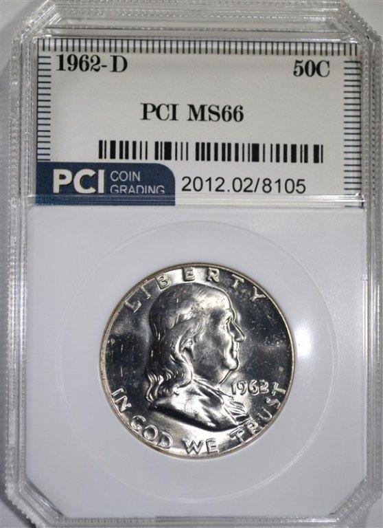 1962-D FRANKLIN HALF DOLLAR PCI SUPERB