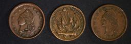 3-PATRIOTIC CIVIL WAR TOKENS