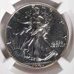 1941 WALKING LIBERTY HALF DOLLAR, NGC PF-65