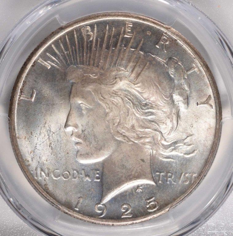 1925 PEACE DOLLAR, PCGS MS-65 GEM