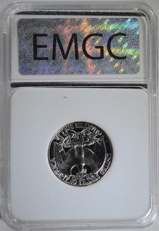 1962 WASHINGTON QUARTER, EMGC SUPERB GEM+ PROOF CA