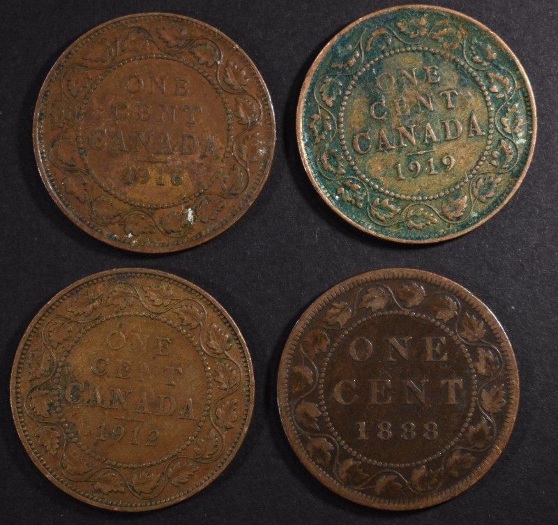 50 CANADIAN LARGE CENTS: MIXED AVE CIRC