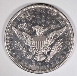 1892-S BARBER HALF DOLLAR, AU/BU