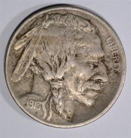 1913-S T-1 BUFFALO NICKEL, XF