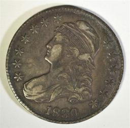 1830 BUST HALF DOLLAR, XF -NICE!