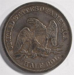 1850-O SEATED HALF DOLLAR, AU  KEY DATE!