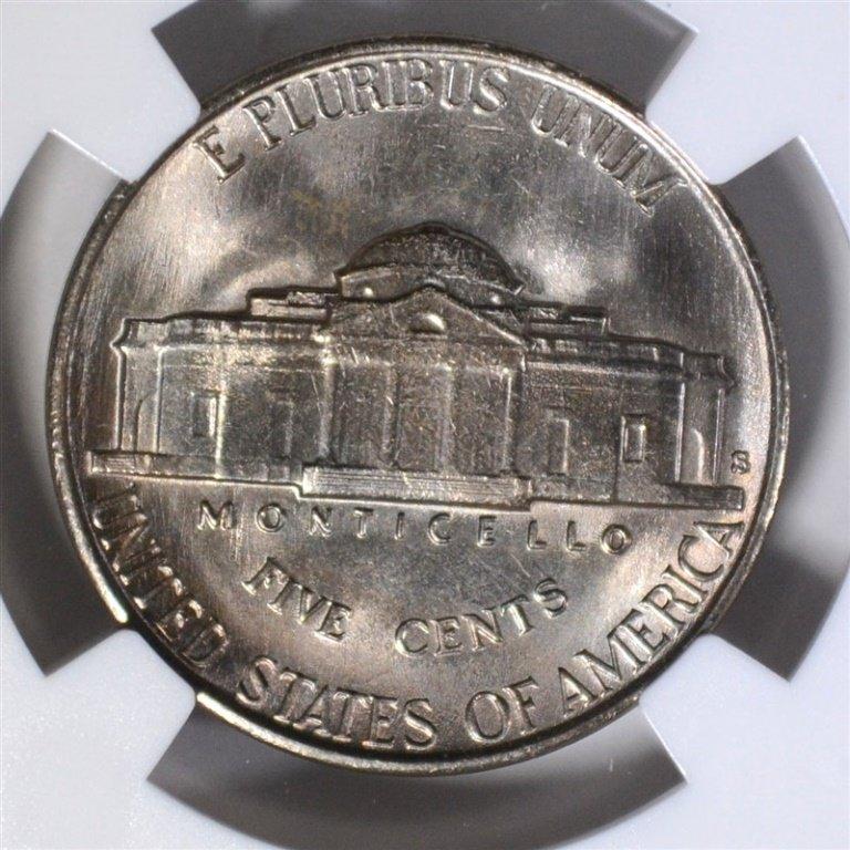 1941-S JEFFERSON NICKEL, NGC MS-66 5 FULL STEPS