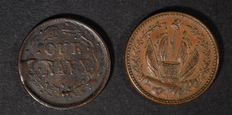 2-DIFFERENT CIVIL WAR TOKENS