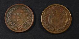 CIVIL WAR TOKENS & NEWSPAPER: