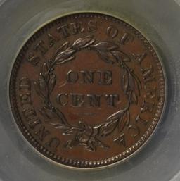 1836 LARGE CENT N-6 BN SEGS AU