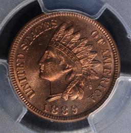 1889 INDIAN CENT PCGS PR-65RB