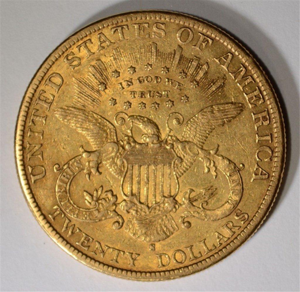 1900-S $20.00 GOLD LIBERTY, XF/AU