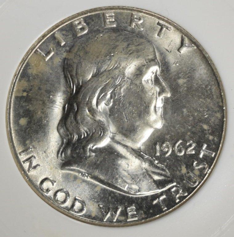 1962-D FRANKLIN HALF DOLLAR PCI SUPERB