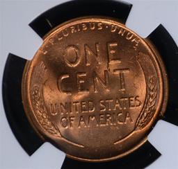 1949-D LINCOLN CENT NGC MS66 RD