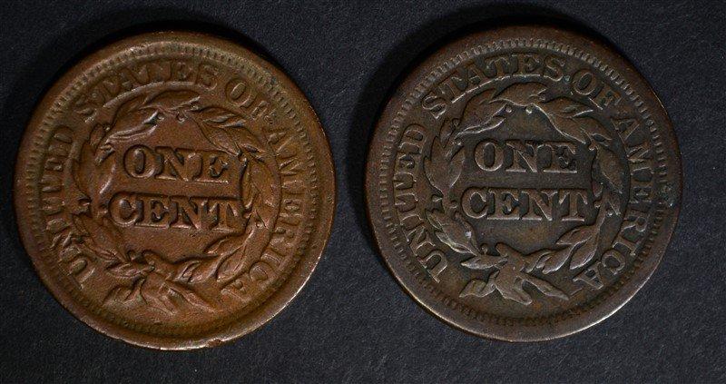 2-1852 LARGE CENTS, VF