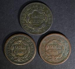 1831 VG, 48 VG & 56 FINE LARGE CENTS