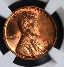 1949-D LINCOLN CENT NGC MS66 RD