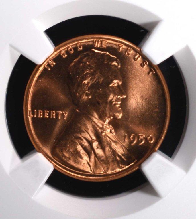 1950 LINCOLN CENT NGC MS66 RD