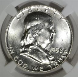 1958-D FRANKLIN HALF DOLLAR NGC